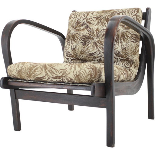 Poltrona vintage in legno curvato di Karel Koželka e Antonín Kropáček, anni '60