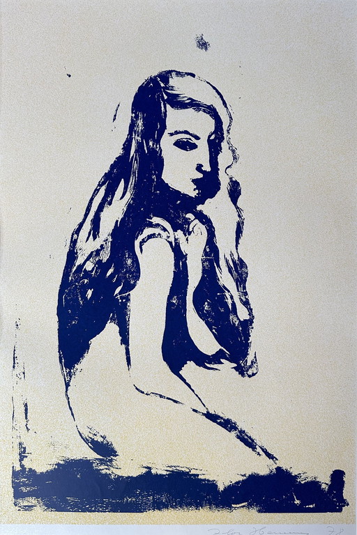 Genummerde zeefdruk - Flor Hermans - Gesigneerd