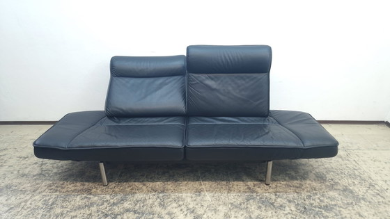 Image 1 of Sofá de diseño De Sede ds 450, sofá de cuero, sofá negro funcional.