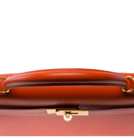 Image 1 of Sac HERMES Kelly 32 en Cuir Orange - 103499