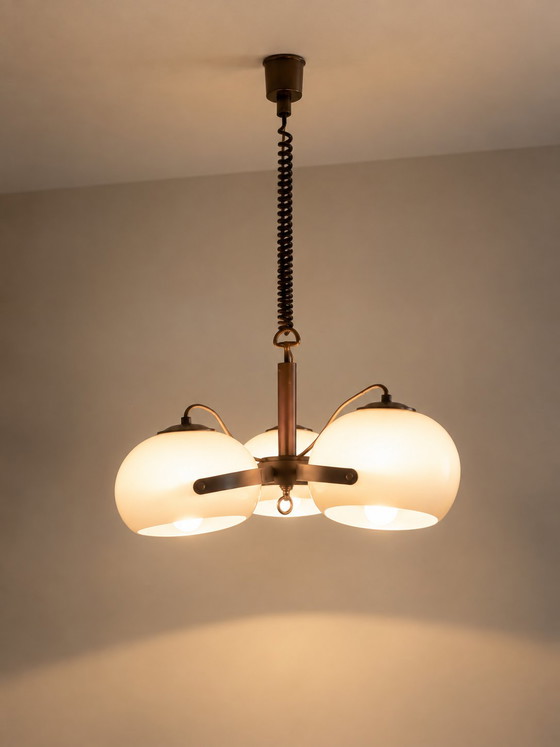 Lampada a Sospensione Vintage Dijkstra – 3 Luci – Anni '70 – Dutch Design – Dijkstra Lampen, Plafoniere (photo 2 of 7)