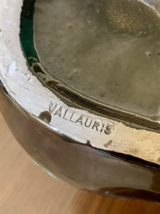 Service À Café / Thé Sculptural Vallauris Vintage — Émail Vert Émeraude Réactif & Noir Profond (Années (photo 15 of 15)