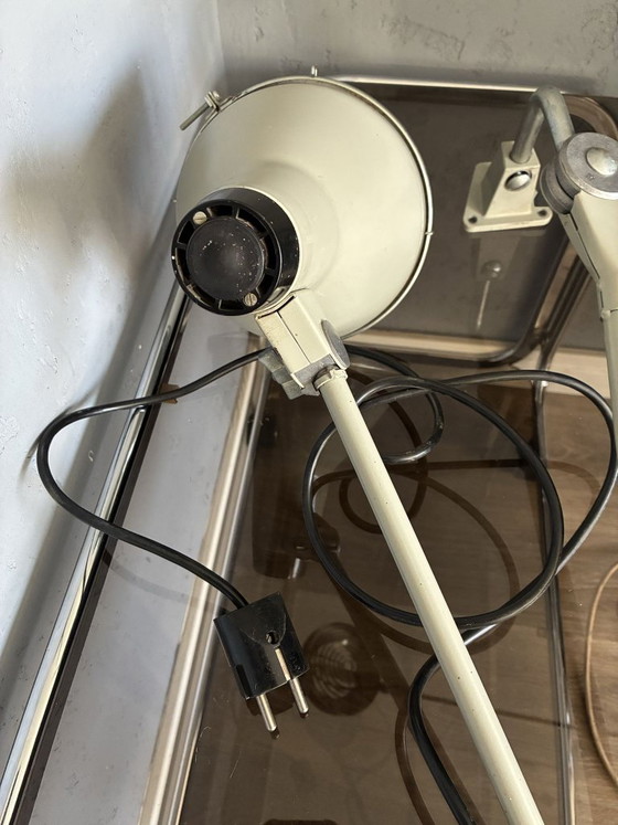 Ernst Rademacher articulated wall or bench lamp, 1960s, Wall lights, Metal, Grey (photo 7 of 7)