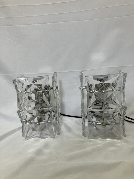 Vintage sconces, Kinkeldey with crystal discs.