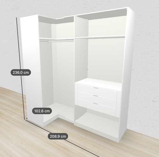 Walk-in closet Jutzler | Corner cabinet | With accessories | Goossens Wonen en Slapen