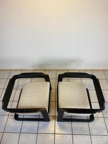 Sillones Cantilever Lounge sling cube easy Chair extremadamente raros Lou Hodges (photo 7 of 38)