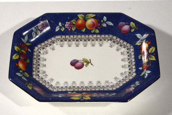 Plat Décoratif en Porcelaine Fine Wegdwood & Co, 26x19cm, Rare, État Moyen, 26cm – Wedgwood, Art de la table (photo 4 of 5)