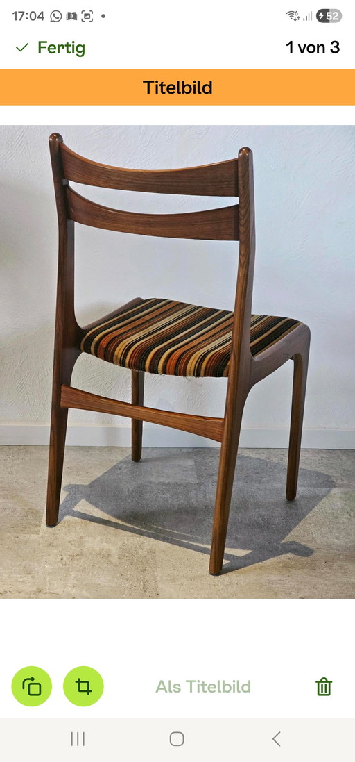 Dining chairs in Scandinavian Mid-Century Modern design
from the 1950s and 1960s