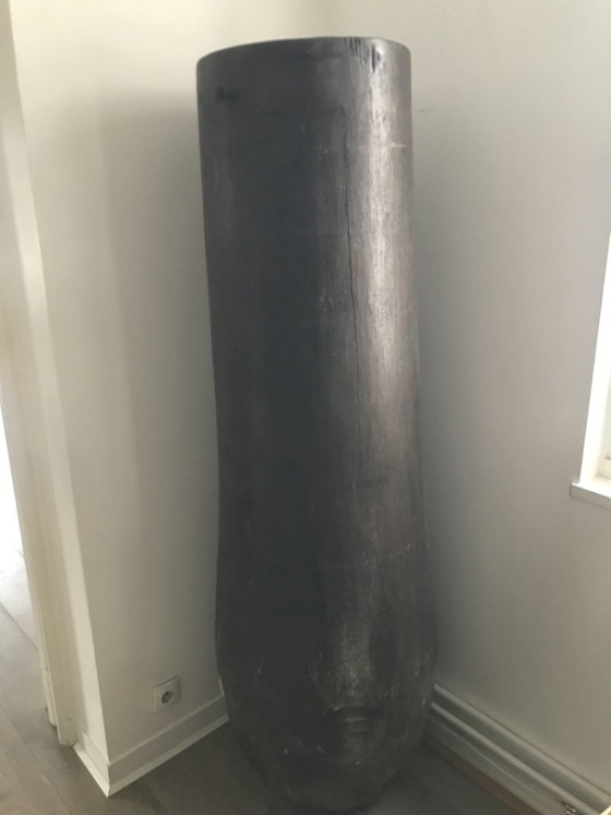 Pair of Brutalist Teak Columns / Totems, Ex-Nobu Paris (180 cm), Decorative Objects, Wood, Brown (photo 4 of 8)