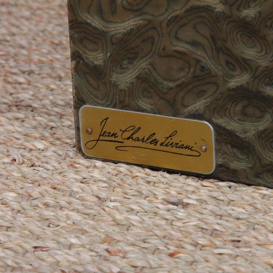 Image 1 of Coffee table in burl wood by Jean-Charles Liviani, 1980