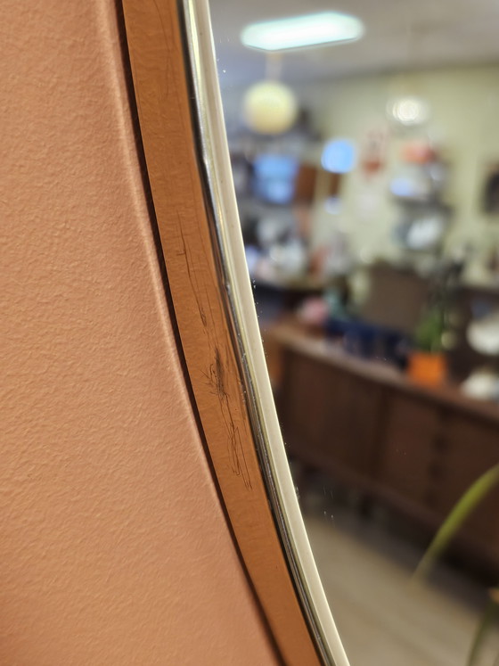 Image 1 of Miroir organique avec bordure couleur laiton