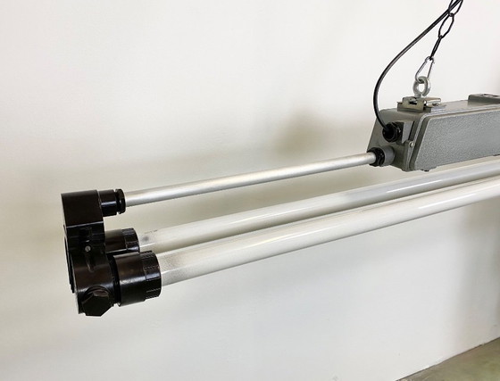 Image 1 of Lampada tubolare grigia industriale di Elektrosvit, anni '70