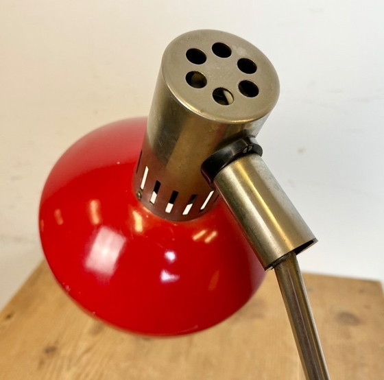 Image 1 of Vintage Red East German Table Lamp from AKA Leuchten, 1970s
