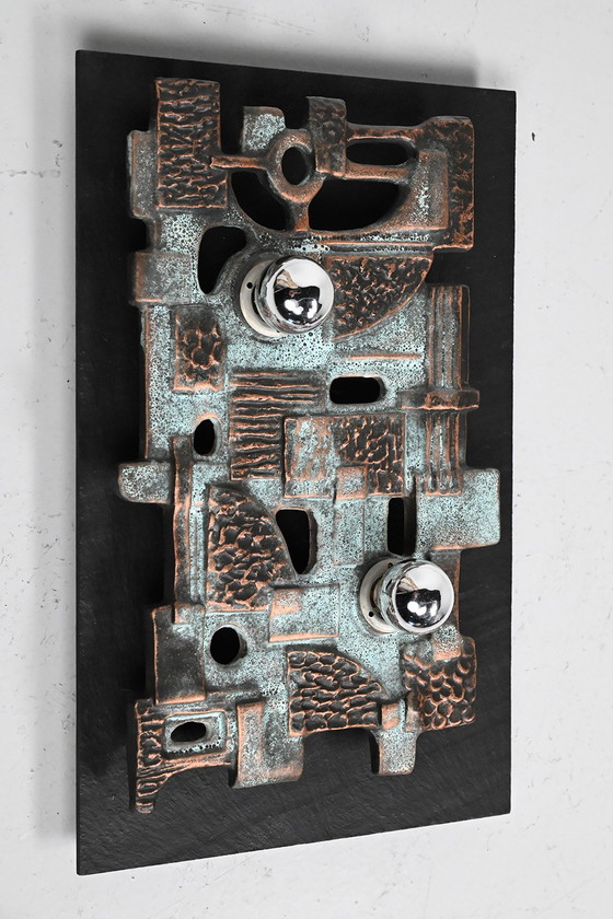 Image 1 of Brakelmann & Becker Brutalistische keramieken wandlamp