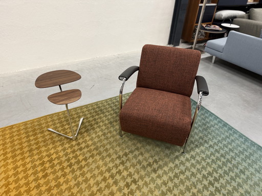 Fauteuil Leolux Scylla tissu rouge