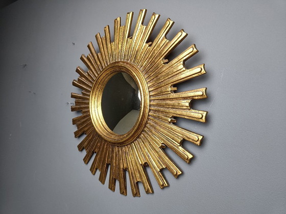 Image 1 of Vintage sunburst spiegel, jaren 1960