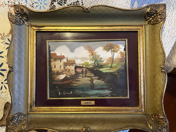 Image 1 of Öl auf Karton signiert Lucio Cargnel