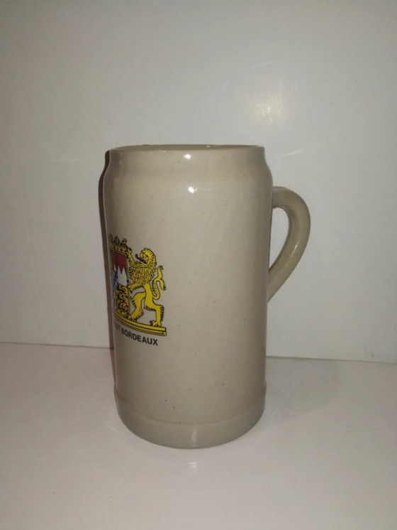 Image 1 of Set van 2 vintage bierpullen "München salut Bordeaux" / "La taverne Bavaroise"