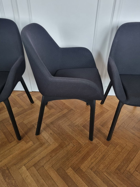 4x Kartell Clap – Esszimmerstühle, Plastic, Textile (photo 4 of 6)