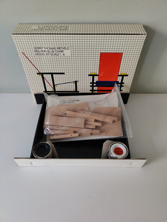 Image 1 of Rietveld Red Blue Chair Miniature 1983