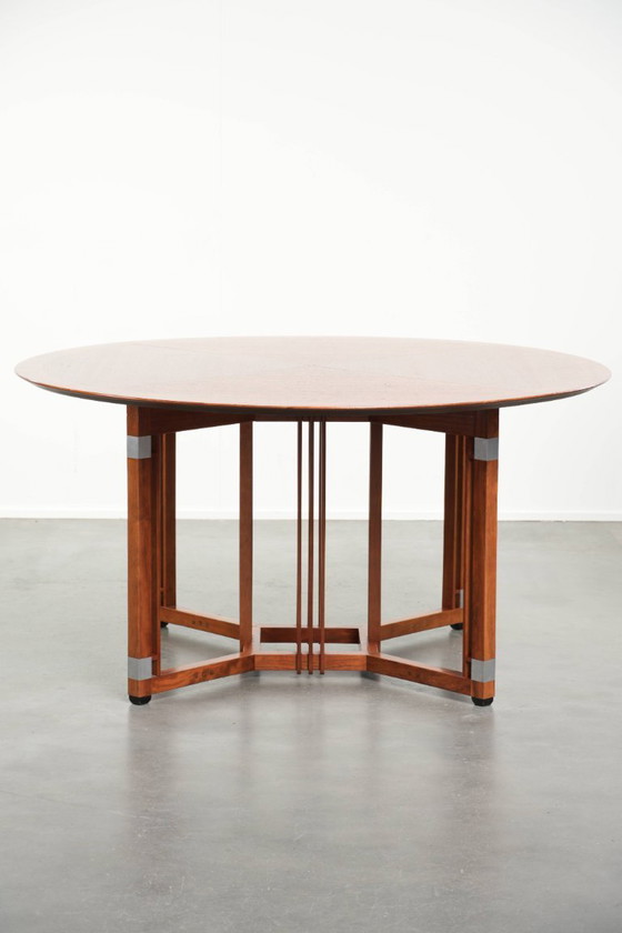 Image 1 of Round vintage Art Deco design dining table by Schuitema for 4 people from the Decoforma series