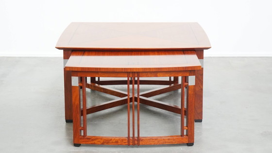 Image 1 of Gut erhaltener Art Deco Schuitema Design Couchtisch mit ausziehbaren Teilen aus der Decoforma Serie