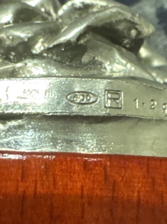 Image 1 of Vintage zilveren sieradendoosje – Sieradendoosje met rozenmotief – Romantische kaptafeldecoratie