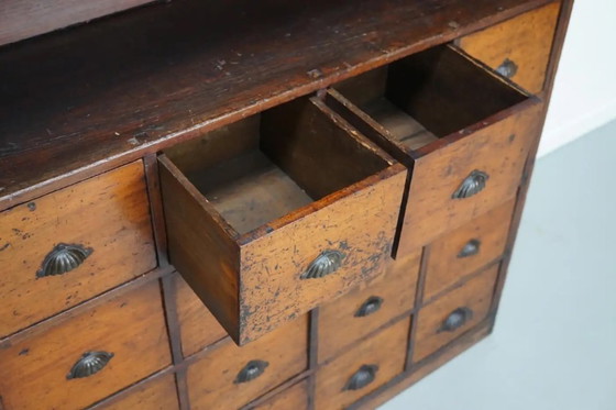 Image 1 of Antiker Apothekerschrank aus viktorianischer Zeit, gefertigt aus Hartholz und Kiefernholz