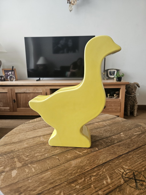 Vintage Pop Art / Space Age Spaarpot Zwaan Eend – Vohann of California – Jaren '70 – XL Formaat
