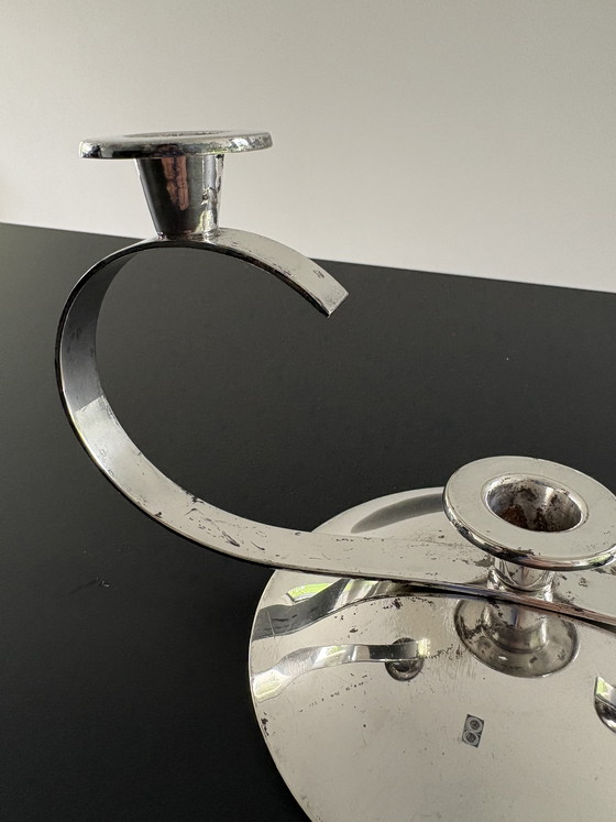 Image 1 of Vintage 1960s silver-plated candlestick, brand Sola