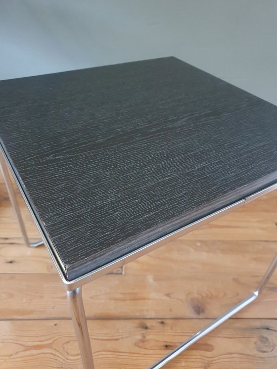 Image 1 of Tavolino vintage - cromato - legno tinto ebano