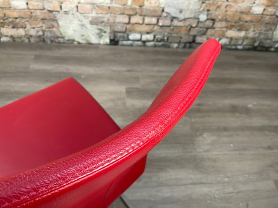 Bert Plantagie Misty - Cuir | Dutch Design, Chaises de salle à manger, Métal, Rouge, Modern (photo 14 sur 15)