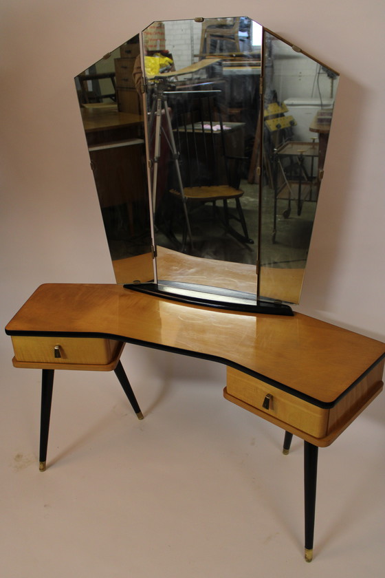 Image 1 of Vintage dressing table vanity table sixties Dutch design kaptafel 
