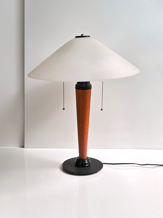 Image 1 of Vintage table lamp Mid - Century lamp wood Alsy 50s Scandinavian / Usa