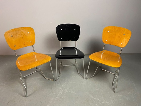 Armin Wirth Aluflex Klap-eetkamerstoelen, 1951 - Set van 3. Zwitserland, jaren 50. Ref.: CH2012 – Klapstoelen (photo 5 of 6)
