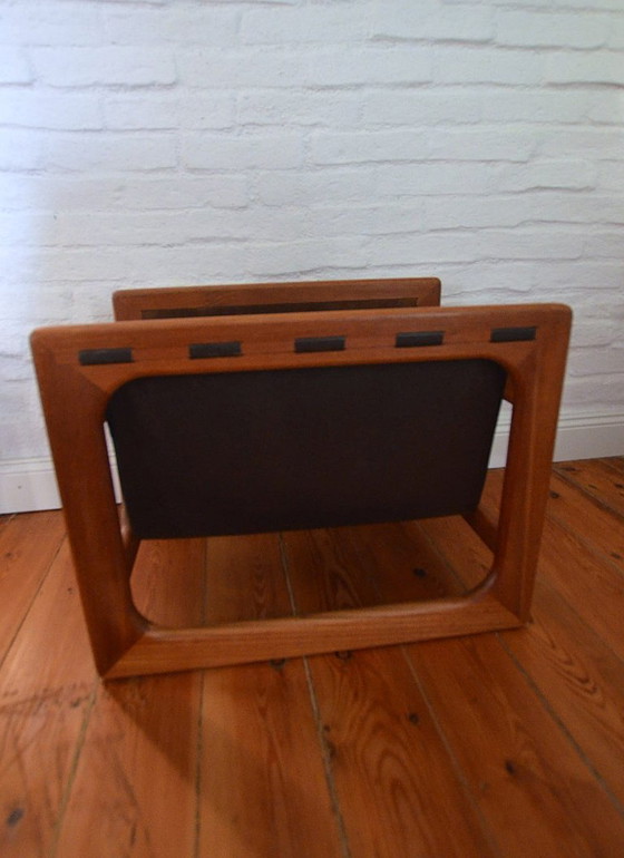 Image 1 of Teak newspaper rack/magazine holder, 1960s Danish Modern