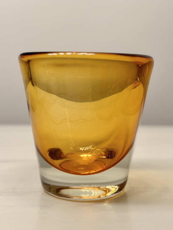 Image 1 of Golden Amber Murano Sommerso Tray / Vase