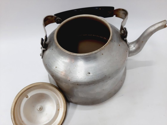 Image 1 of Large Vintage Aluminium Kettle with bakelite handle