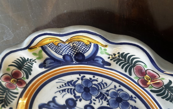 Image 1 of Plat P. Zouilly - Céramique Espagnole Vintage - Diamètre 31 cm