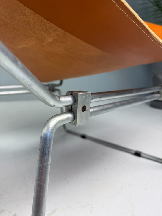 Image 1 of Pierre Paulin AP-14 cognac leather armchair for A. Polak, 1955