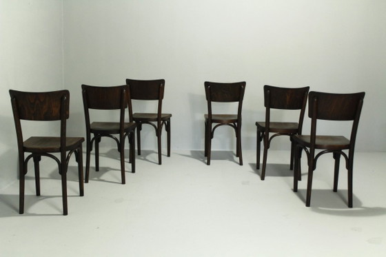 Sedie da pub Thonet H-48, anni '30, set di 6 – Sedie da pranzo, Legno (photo 5 of 16)