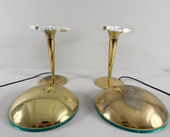 Image 1 of Set di 2 lampade da tavolo/lampade a cuscino in stile Art Déco, Germania, anni '80