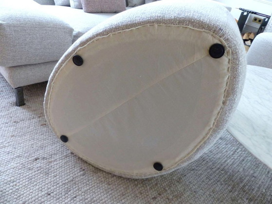 Image 1 of Set aus 2 Poufs des Modells „Caillou“, Design CARAVANE, aus strukturierter Baumwolle und Leinen