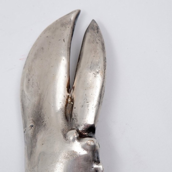 Image 1 of Verzilverde flesopener in de vorm van een kreeft - Spanje, jaren 1970.