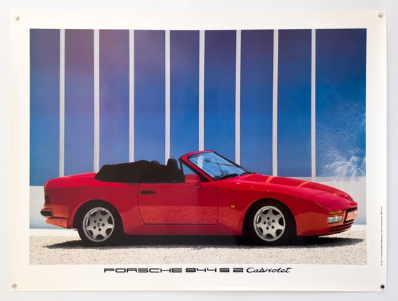 Image 1 of 🏁 Porsche 944 S2 Cabriolet – 1989 – Original Poster by Porsche AG | Offset lithograph | 102 × 76 cm | Germany