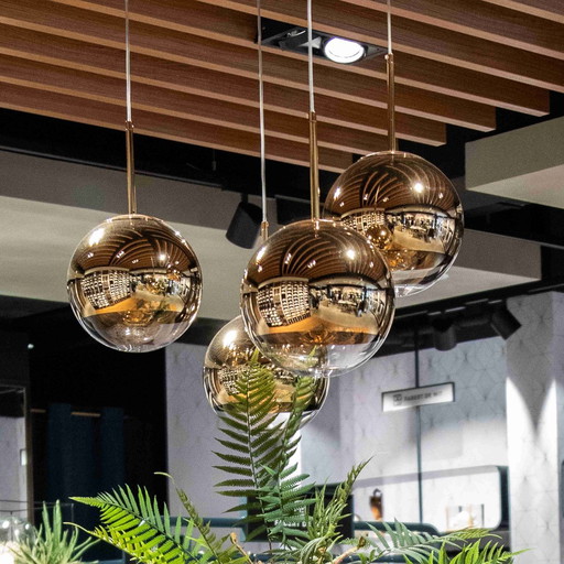 4x Tom Dixon Mirror Ball Piccolo Ciondolo Oro