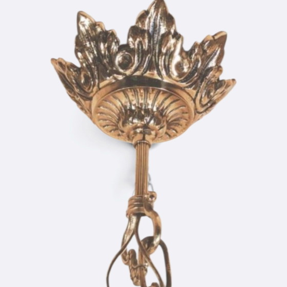 Vintage Kroonluchter – Bronze, Metal (photo 6 of 9)