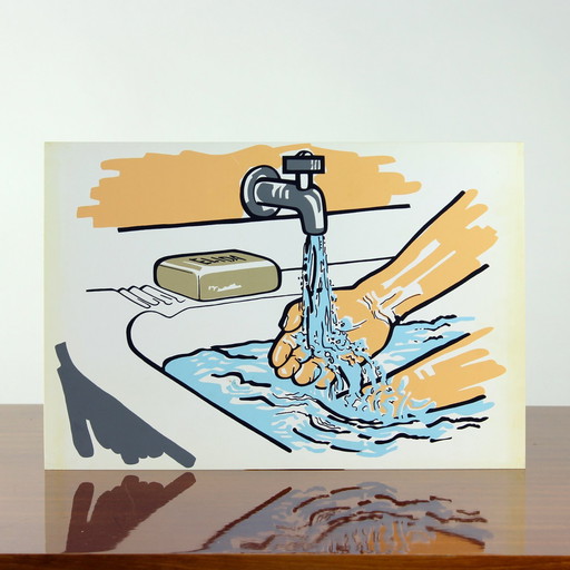 Wandpaneel in Tsjechoslowaakse Pop Art stijl (jaren 1960)