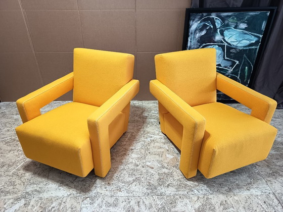 Image 1 of CASSINA 2x Poltrona 637 Utrecht 2024 (NUOVO, mai usato) in lana gialla KVDRAT € 6.600