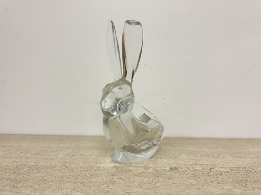 Vannes Le Chatel Crystal Rabbit Ash Tray / Bowl , 1970S , France